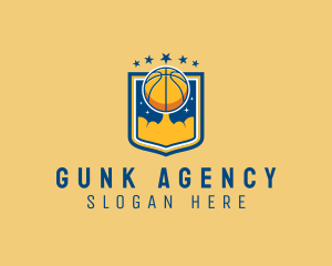 Basketball Ball Emblem logo design