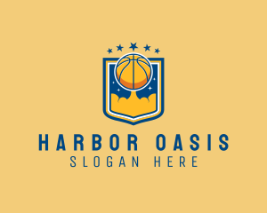 Basketball Ball Emblem logo design