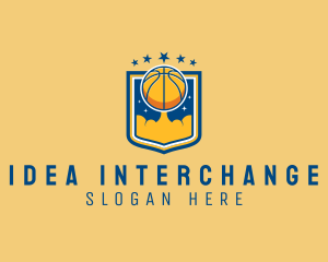 Basketball Ball Emblem logo design