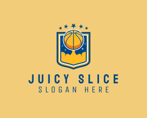 Basketball Ball Emblem logo design