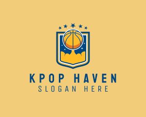 Basketball Ball Emblem logo design