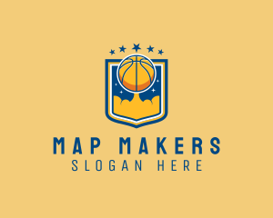 Basketball Ball Emblem logo design