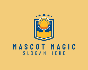 Basketball Ball Emblem logo design