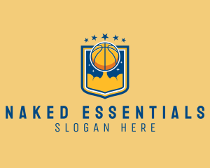 Basketball Ball Emblem logo design