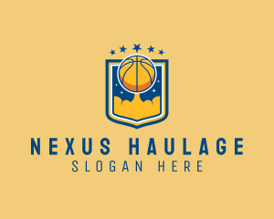 Basketball Ball Emblem logo design