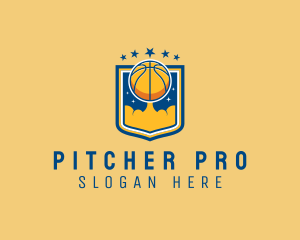 Basketball Ball Emblem logo design