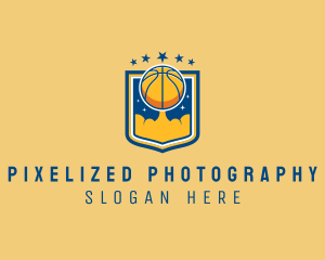 Basketball Ball Emblem logo design