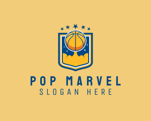 Basketball Ball Emblem logo design