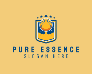 Basketball Ball Emblem logo design