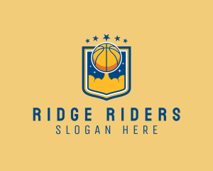 Basketball Ball Emblem logo design