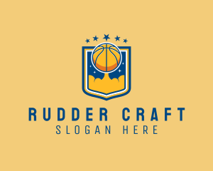 Basketball Ball Emblem logo design