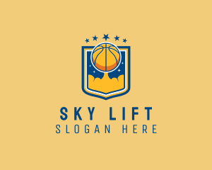 Basketball Ball Emblem logo design