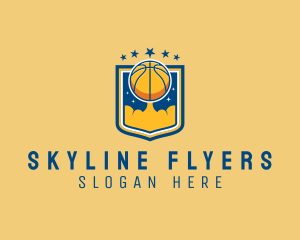 Basketball Ball Emblem logo design