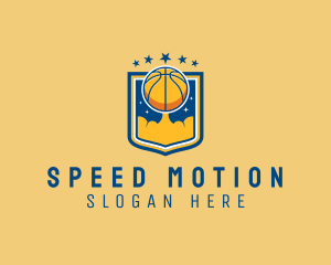 Basketball Ball Emblem logo design