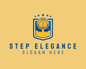 Basketball Ball Emblem logo design