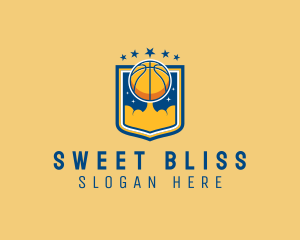 Basketball Ball Emblem logo design