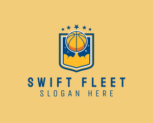 Basketball Ball Emblem logo design