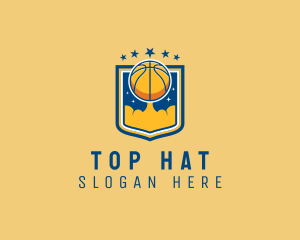 Basketball Ball Emblem logo design