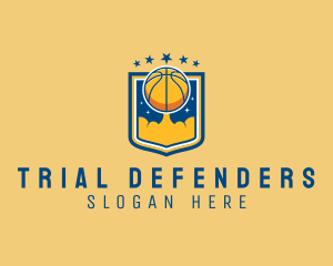 Basketball Ball Emblem logo design