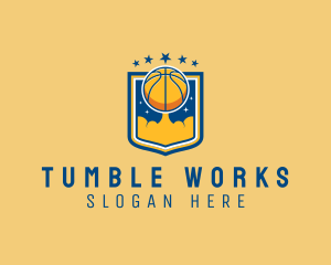 Basketball Ball Emblem logo design