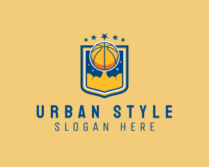 Basketball Ball Emblem logo design