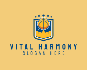 Basketball Ball Emblem logo design