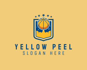 Basketball Ball Emblem logo design