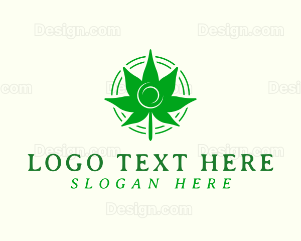 Green Marijuana Leaf Logo