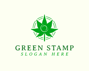 Green Marijuana Leaf logo design