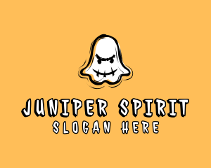 Flying Ghost Cartoon logo design