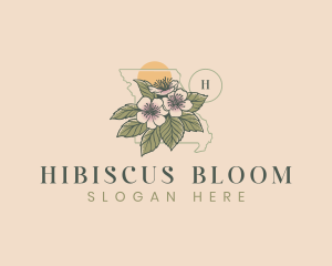 Hawthorn Blossom Flower Missouri logo design