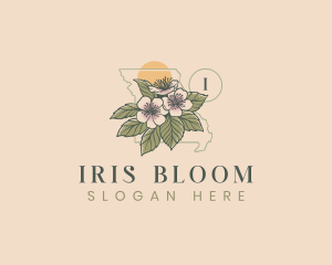 Hawthorn Blossom Flower Missouri logo design