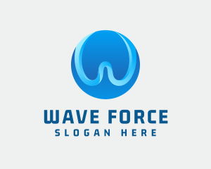 Generic Sphere Wave Letter W logo design