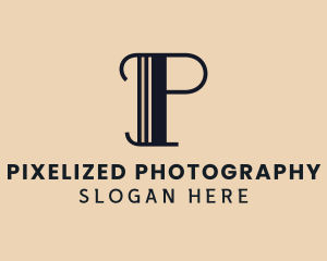 Elegant Art Deco Brand Letter P logo design