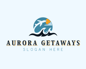 Plane Travel Getaway logo design