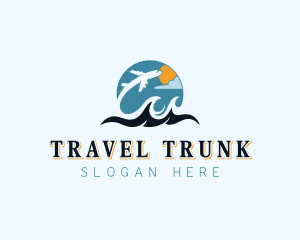 Plane Travel Getaway logo design