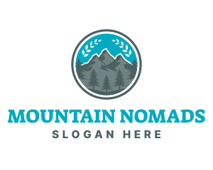 Outdoor Mountain Peak logo design