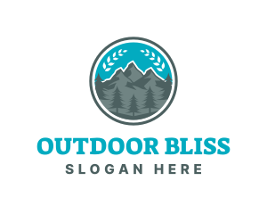 Outdoor Mountain Peak logo design