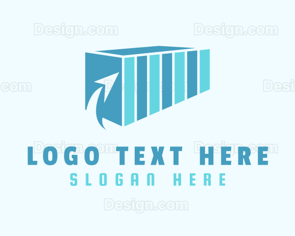 Blue Shipping Container Logo