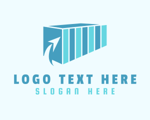 Blue Shipping Container logo