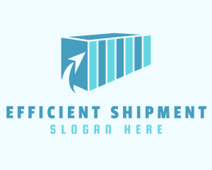 Blue Shipping Container logo design