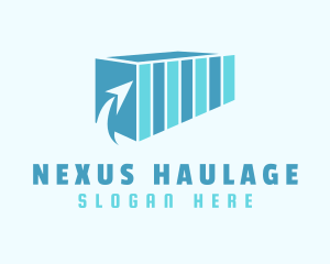 Blue Shipping Container logo design