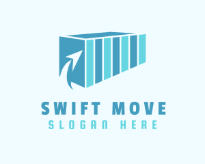 Blue Shipping Container logo design