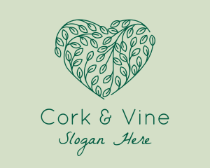 Green Heart Vine  logo design