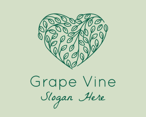 Green Heart Vine  logo design