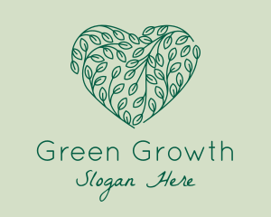 Green Heart Vine  logo design