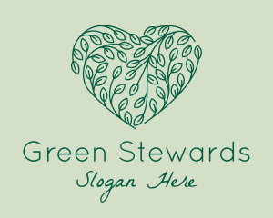 Green Heart Vine  logo design