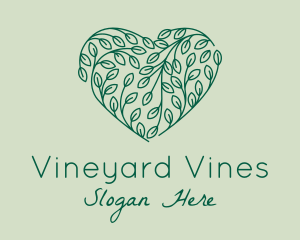 Green Heart Vine  logo design