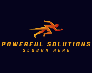 Human Electric Lightning logo design