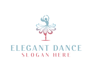 Woman Ballerina Dancer logo design